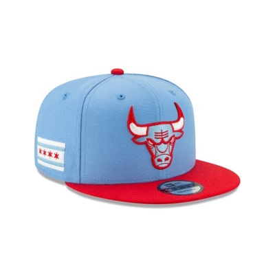 Blue Chicago Bulls Hat - New Era NBA 2019 NBA Authentics City Series 9FIFTY Snapback Caps USA8260357